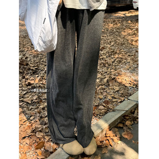 早秋软糯休闲宽松直筒拖地裤 暴走高仙女175高个子加长版 180遛弯裤
