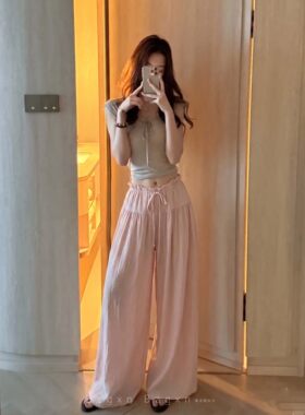 175高个子慵懒感休闲宽松裙裤女