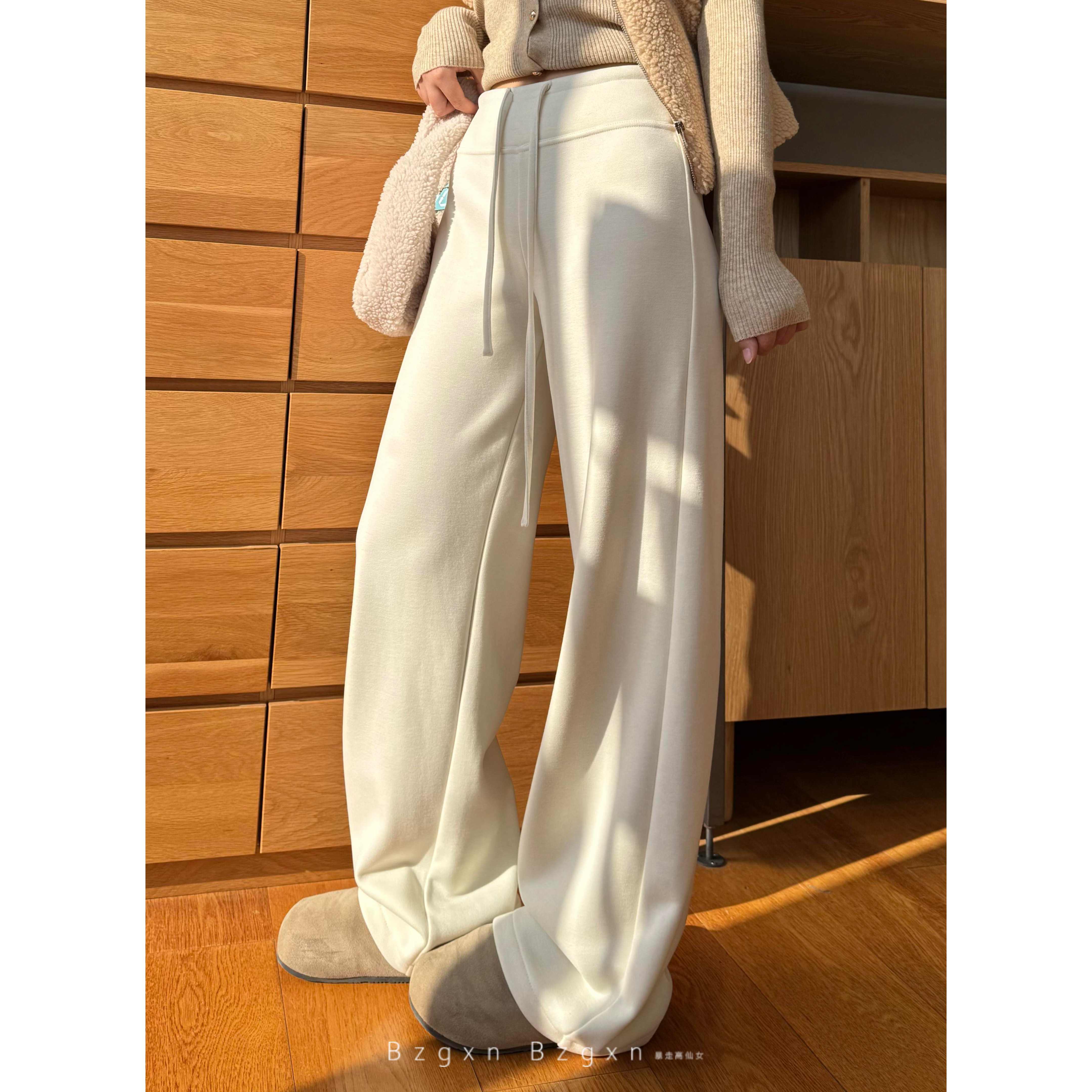 暴走高仙女175高个子加长180秋冬加厚加绒阔腿裤糯米拖地裤女