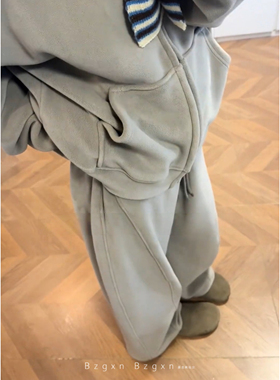 暴走高仙女175高个子加长180连帽卫衣外套女加绒加厚慵懒休闲上衣