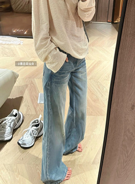 暴走高仙女175高个子水洗微喇长裤春季百搭显瘦蓝色180加长牛仔裤