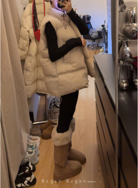 高个子加长马甲背心女秋冬2025新款175高妹爆款保暖坎肩棉服外套