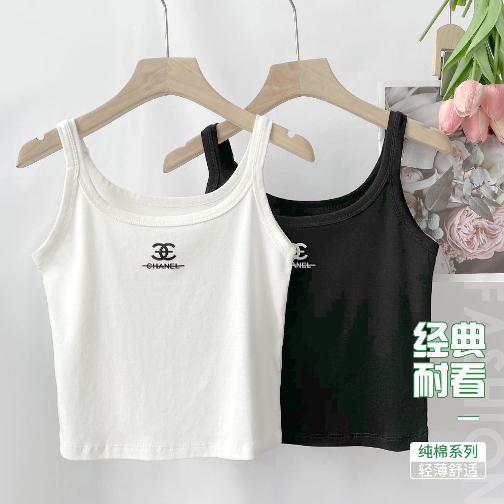 2023夏外穿运动遮肉吊带背心打底衫上衣短款修身无袖性感内搭女士