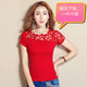 T恤女棉上衣显瘦中国风百搭修身 甩卖一件不留夏蕾丝花边女装 短袖