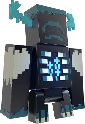 正版美泰我的世界声光坚守者Minecraft Warden可动人偶周边手办