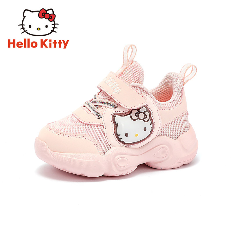 凯蒂猫女童运动鞋儿童网面透气
