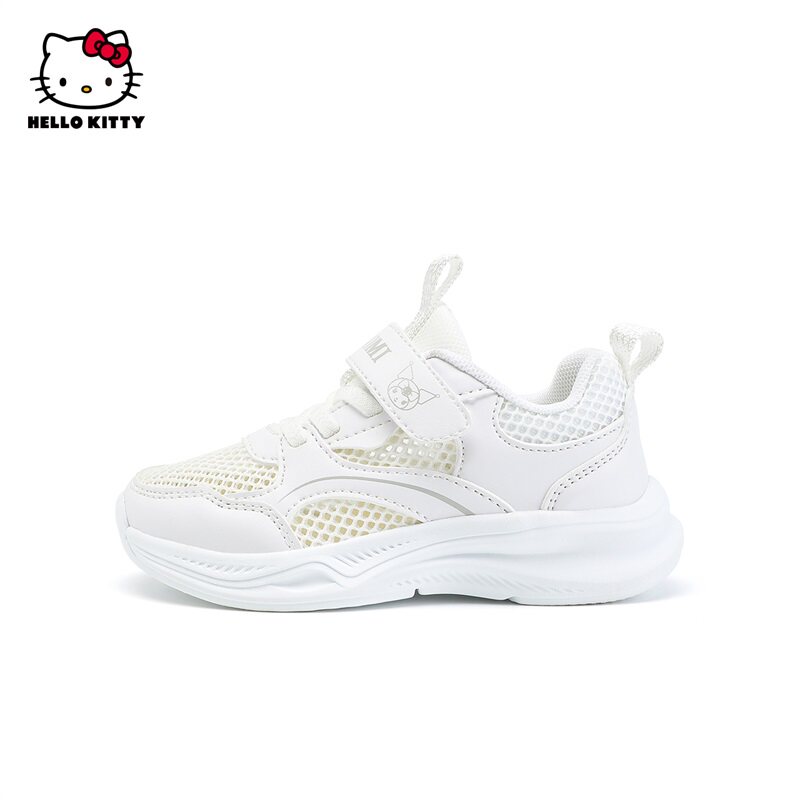 库洛米女童运动鞋春夏季新款儿童单网透气休闲鞋镂空轻便小白鞋子