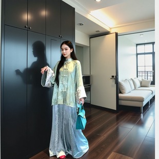 MOSS 2.18 【凝妆】新中式人丝提花立领对襟初春外套