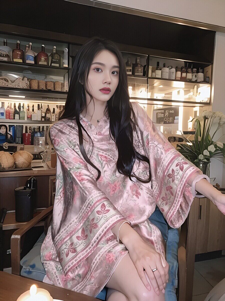 MOSS【浅绯长春】夏季新中式国风人丝香雲紗镶边外套女