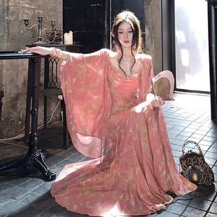 MOSS【怀袖藏香】新中式真丝吊带连衣裙+外套