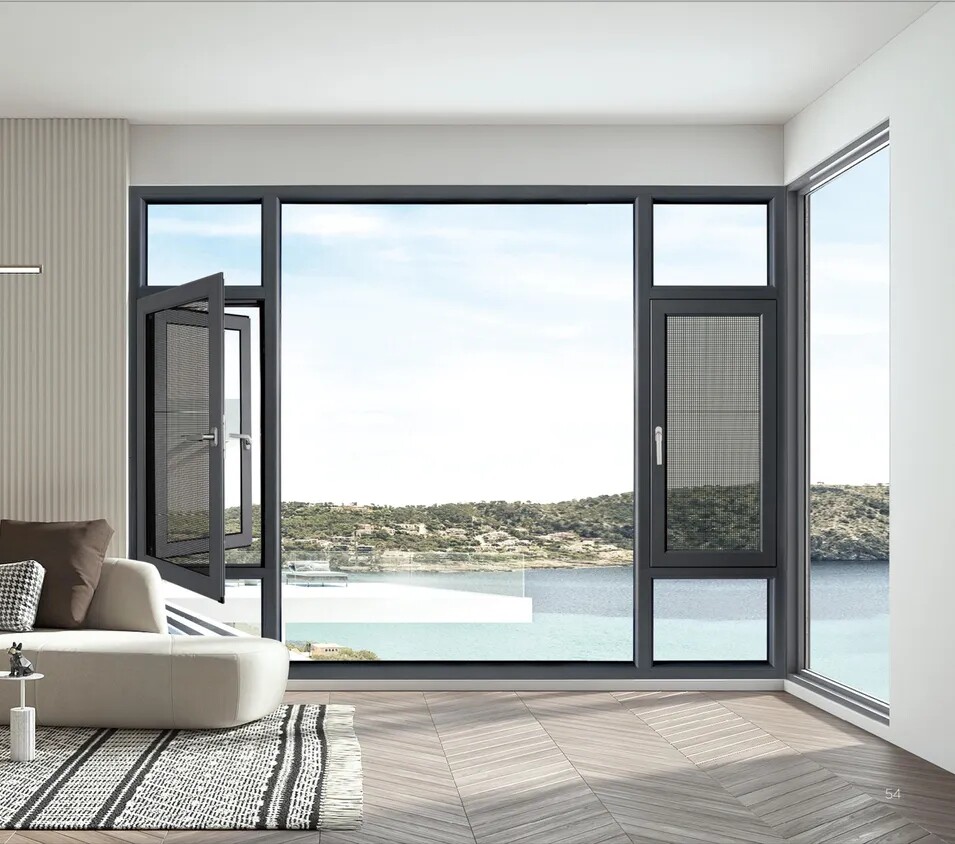 济南断桥铝隔音窗纱一体门窗保温隔热封阳台落地钢化玻璃铝合金窗