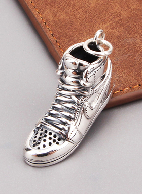 925纯银男女复古运动鞋球鞋吊坠