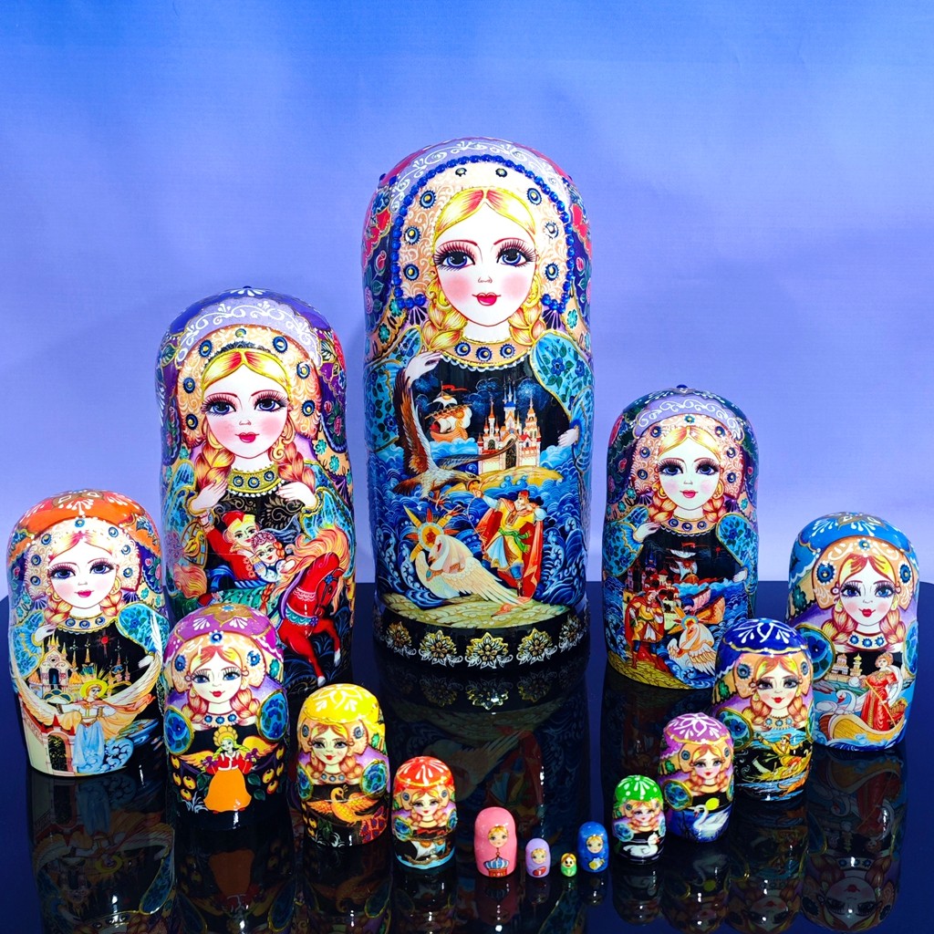 俄罗斯套娃烤漆15层正品纯手工益智玩具满洲里旅游纪念品礼物椴木,特色手工艺,俄罗斯特色,淘宝优惠券,粉丝福利购,淘宝优惠卷