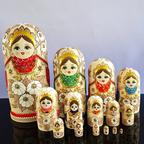 俄罗斯套娃15层烙刻鎏金环保