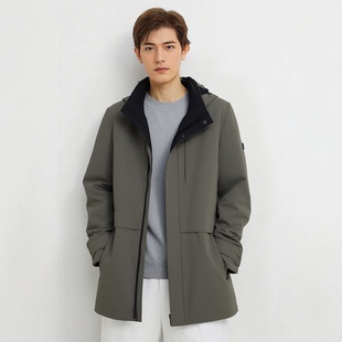 S254027F22爱登堡男装冬装新款休闲服白鸭绒羽绒服毛皮服