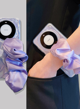 日本PARCE DOLL适用华为mate60pro+手机壳pura70pro蝴蝶丝巾腕带mate40pro高级感mate50pro双层p60pro女全包