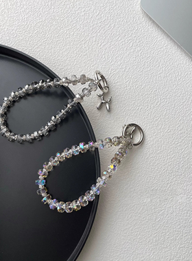 日本PARCE DOLL水晶钻钻 爆闪手机链相机链包挂件高级质感
