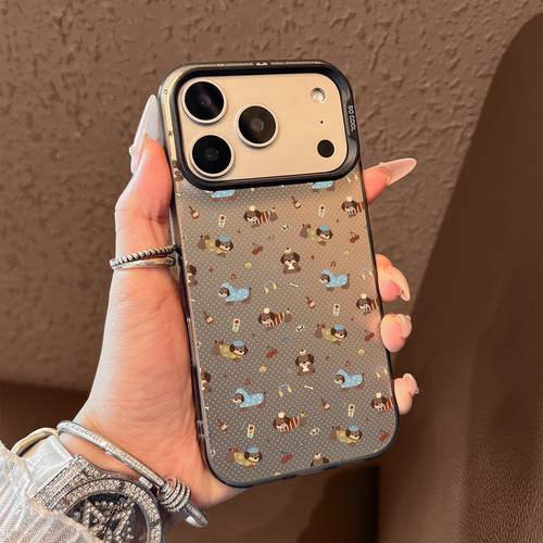日本DEMIU适用苹果17promax手机壳新款iPhone18高级17pro波点卡通腊肠狗硅胶16好看15超薄女散热防摔保护套