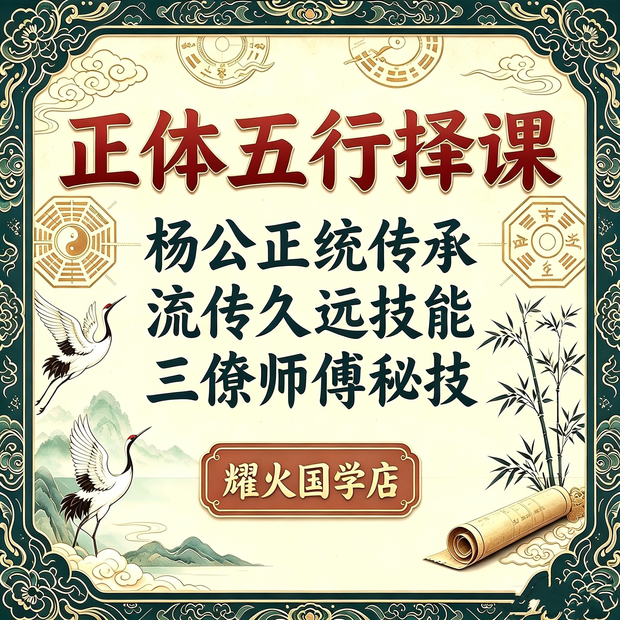 正体五行择课泽日视频课程选好日子杨公择课视频课程入门到精通课