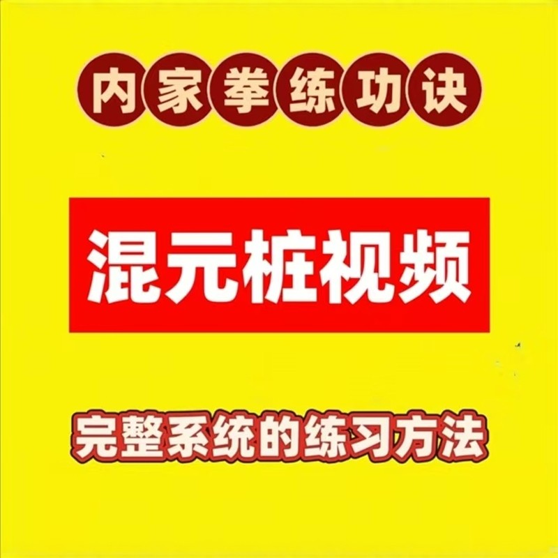 混元桩站桩视频课程形意太极内家拳修炼内功浑元太极桩系统修习