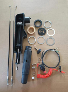 百胜四冲15匹水冷船外机马达发动机 操舵手柄 塑胶套 油门线整套