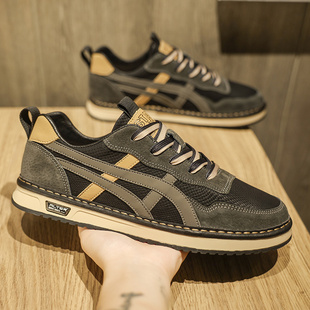 莆田男鞋2025冬季新款欧洲站轻奢阿甘鞋男士潮流百搭休闲鞋秋冬款