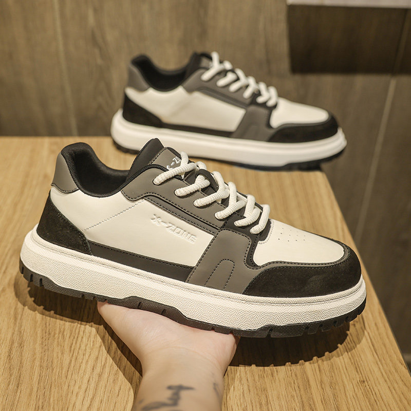 莆田男鞋2026春季新款黑白潮鞋男士休闲板鞋百搭透气平底鞋子男款