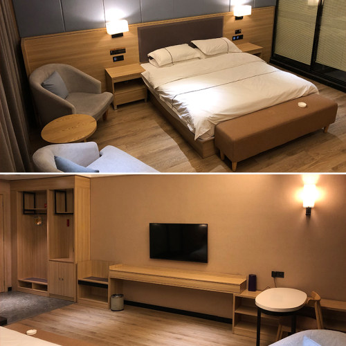 酒店宾馆公寓民宿成全套家具客房衣柜双人软包组合高低桌子双人床 - 封面