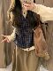 小个子复古韩剧一整套针织毛衣马甲开衫 三件套装 春秋新款 半身裙子