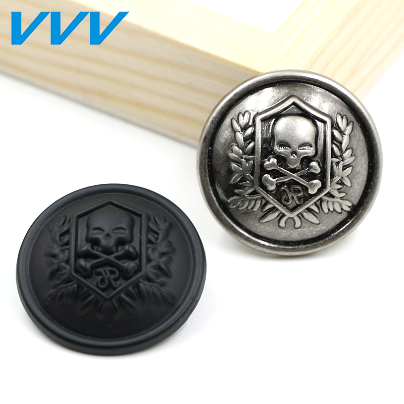 金属纽扣 复古骷髅头钮扣 西服外套大衣风衣男装西服扣子时装扣