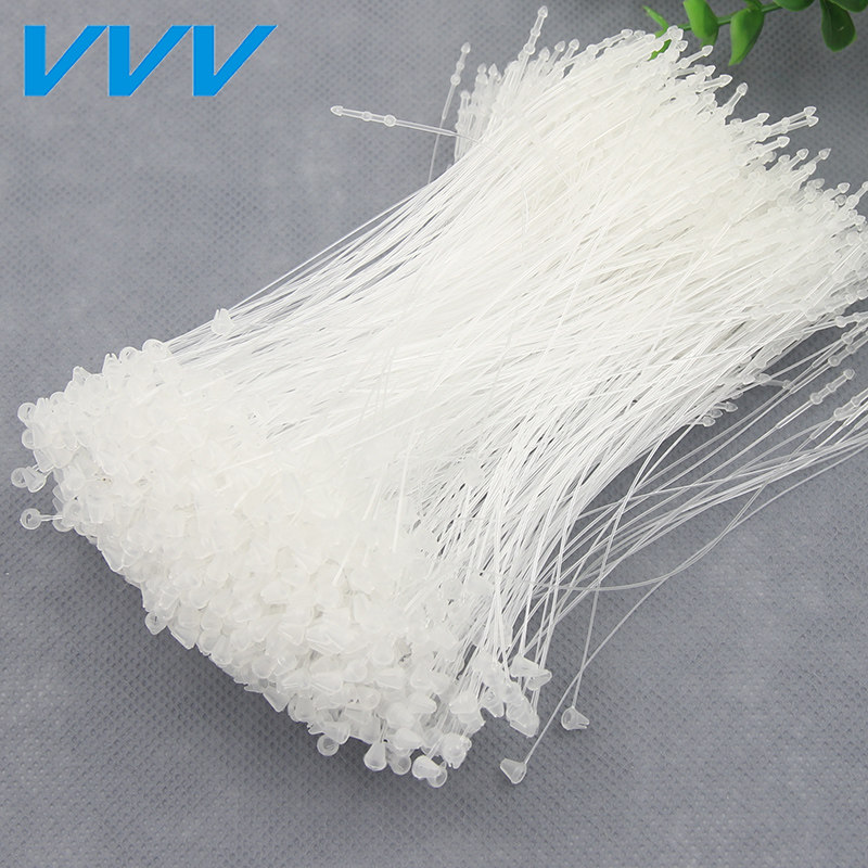 尼龙胶针标签挂绳服装吊牌绳 透明子母扣手穿针衣服箱包吊牌线