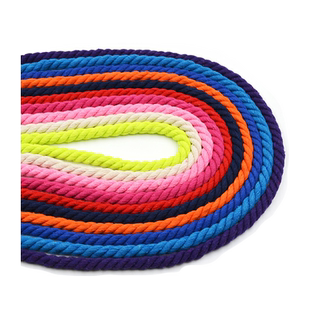 三股扭绳米白麻花捆绑粗绳子工艺束口绳彩色棉绳粗棉纱麻花装饰绳