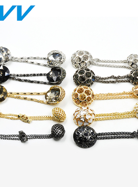 VVV 金属链条对扣 女装貂皮皮草外套钮扣 装饰大衣扣皮草扣