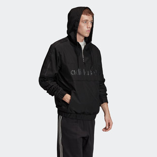 adidas/阿迪达斯三叶草男装加绒运动休闲连帽半拉链卫衣 FQ5140