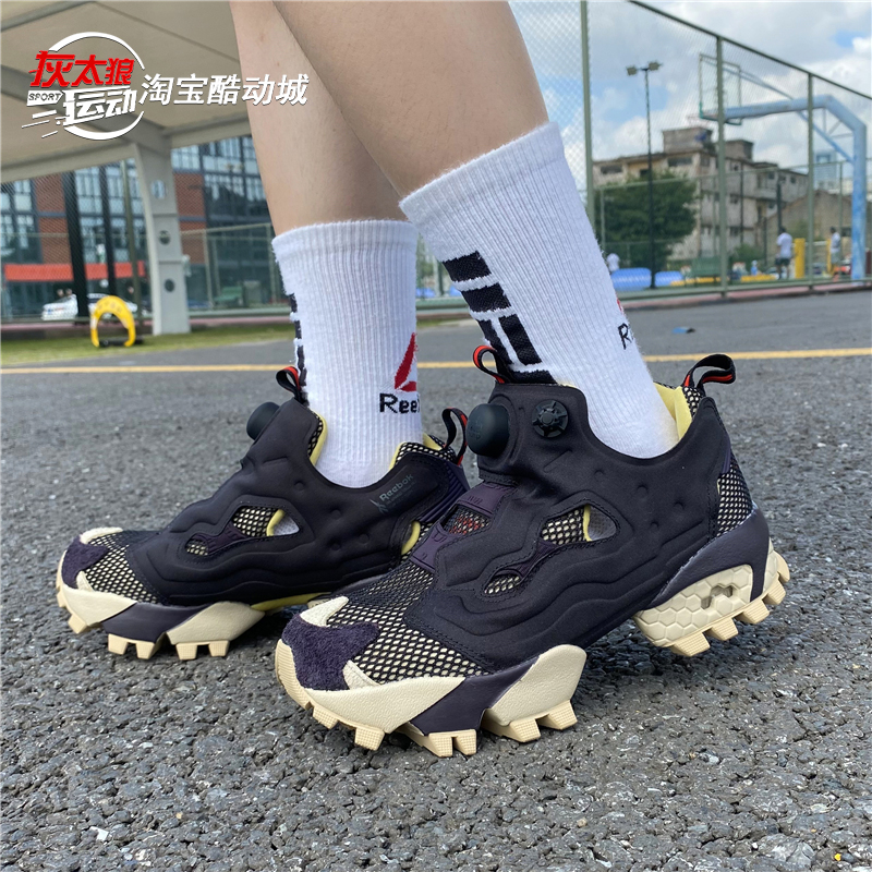 reebok锐步充气鞋男女休闲复古户外防滑气囊气垫缓震fv1581fv1580