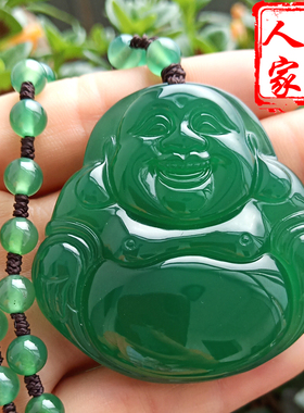 天然正品玉石冰种佛爷吊坠牌毛衣