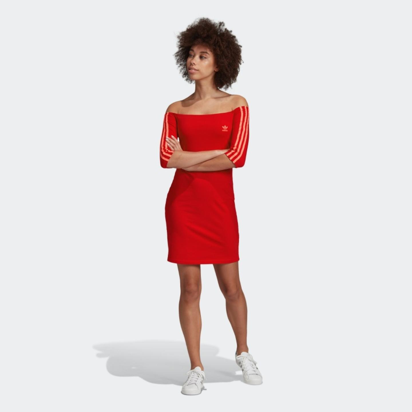 阿迪达斯三叶草2023夏季连衣裙