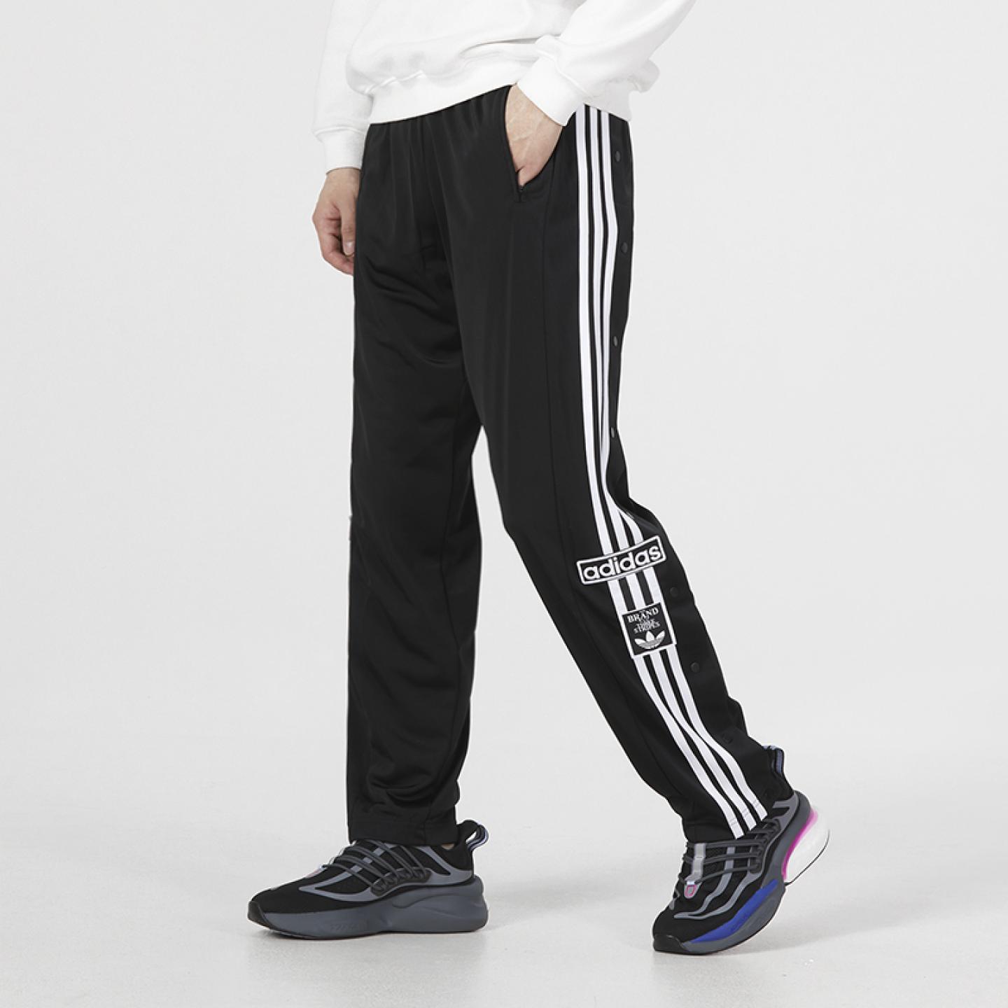 阿迪达斯三叶草排扣裤男