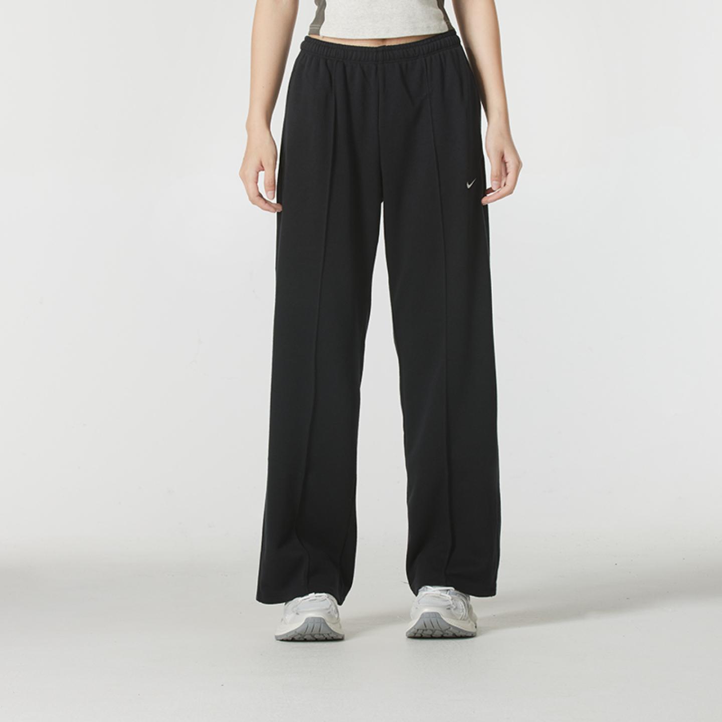 耐克女裤2025春季新款直筒运动裤宽松透气休闲阔腿长裤HF6459-010