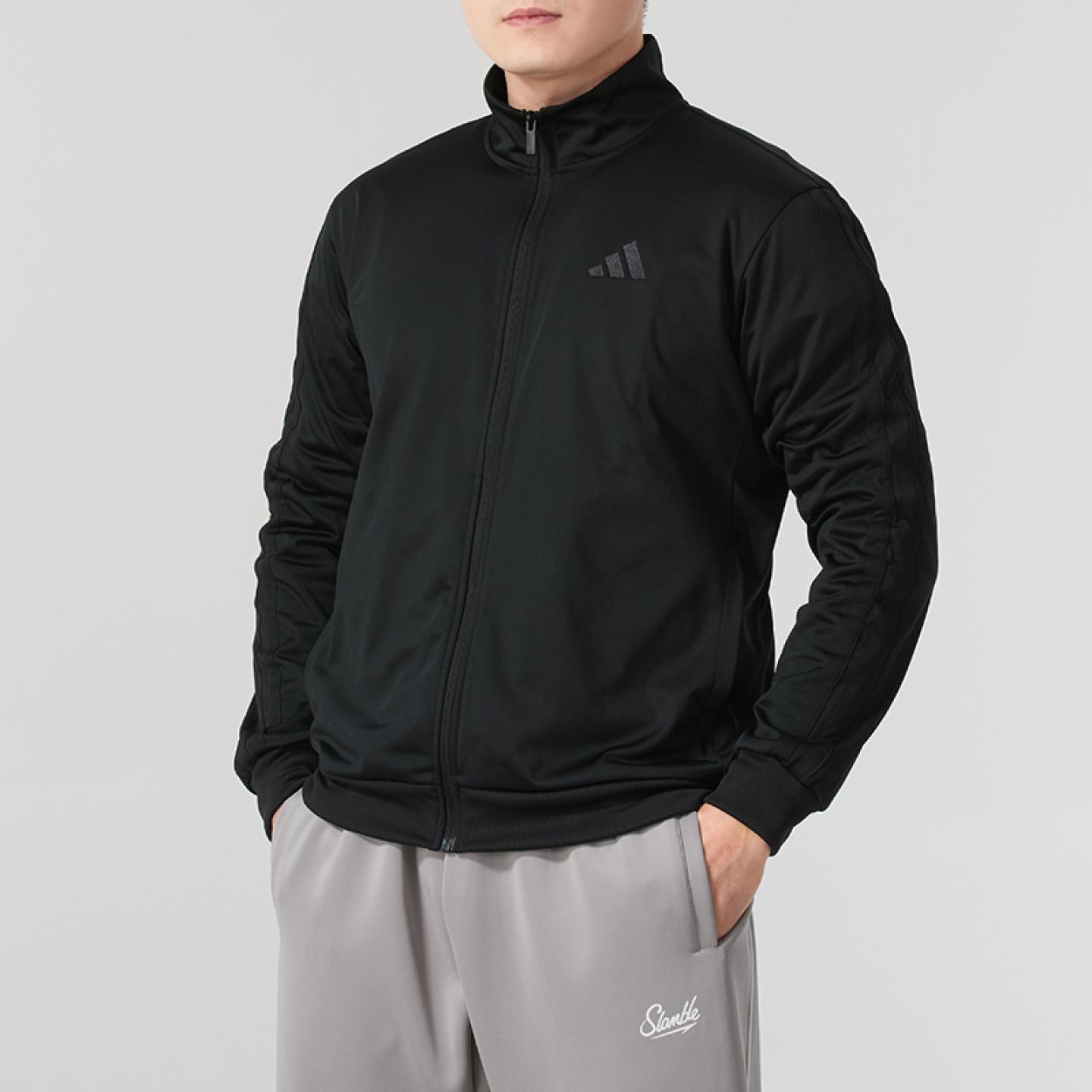 阿迪达斯男装夹克外套2025春季新款健身训练服透气运动服JI8818