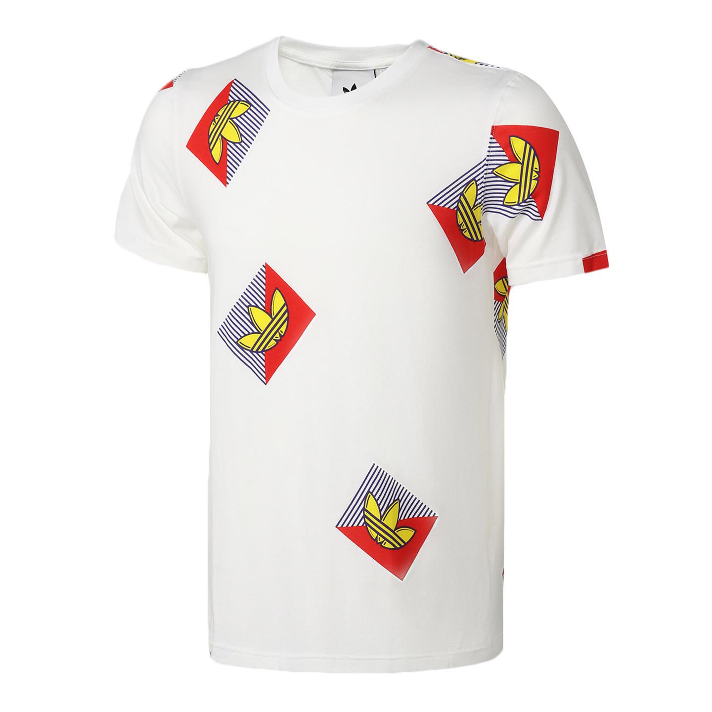 三叶草短袖圆领速干运动休闲T恤