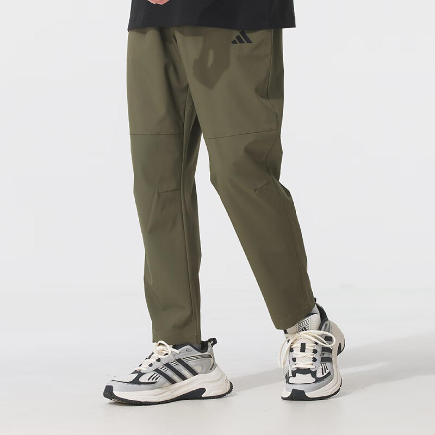 阿迪达斯裤子男裤2025夏季新款运动裤健身休闲透气梭织长裤KC2878