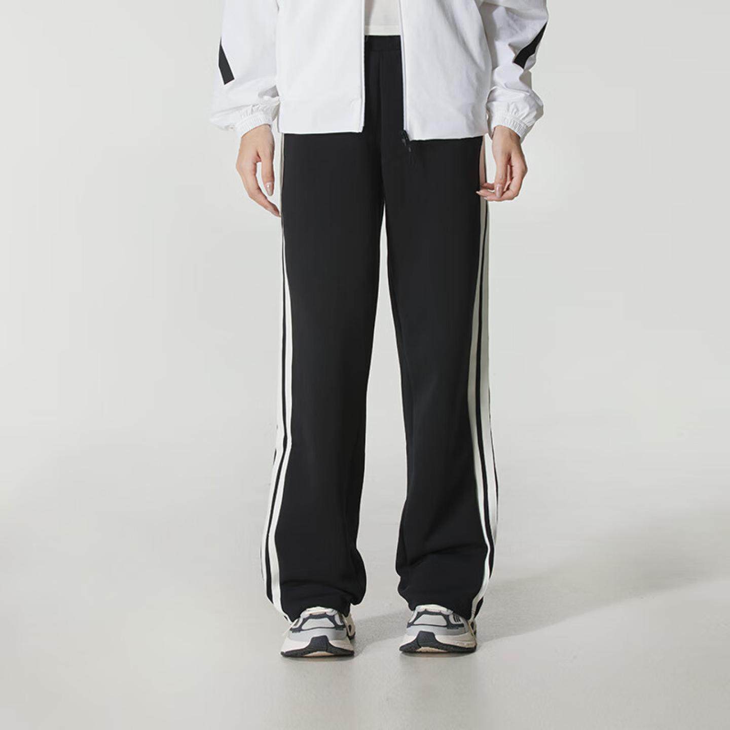 阿迪达斯女裤2025新秋季运动裤宽松休闲裤针织卫裤直筒长裤KB7587