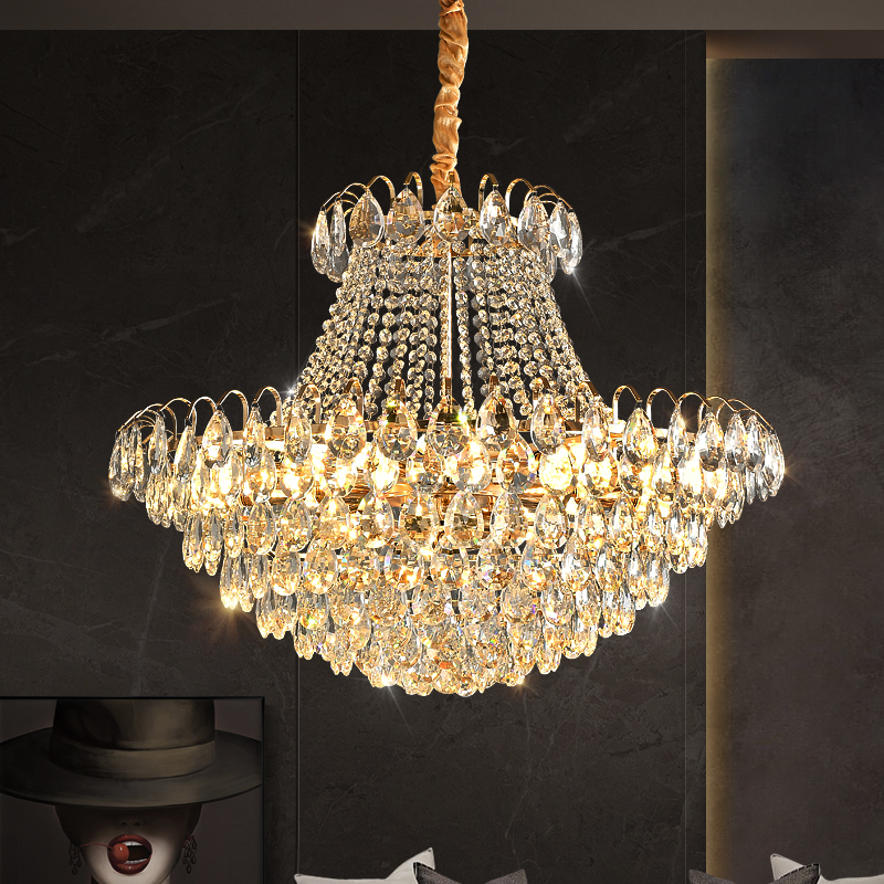 法式轻奢水晶吊灯客厅高级感大气2025新款别墅大厅主灯家用餐厅灯
