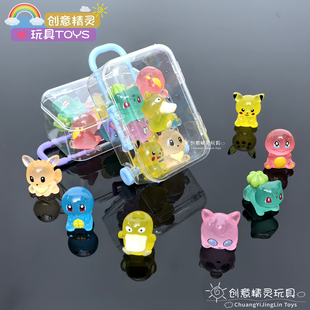 夜光迷你神奇宝贝妙蛙乌龟公仔可达鸭桌面工位治愈解压玩偶小摆件