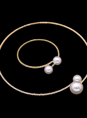 简约爪钻弹力项圈满钻套链