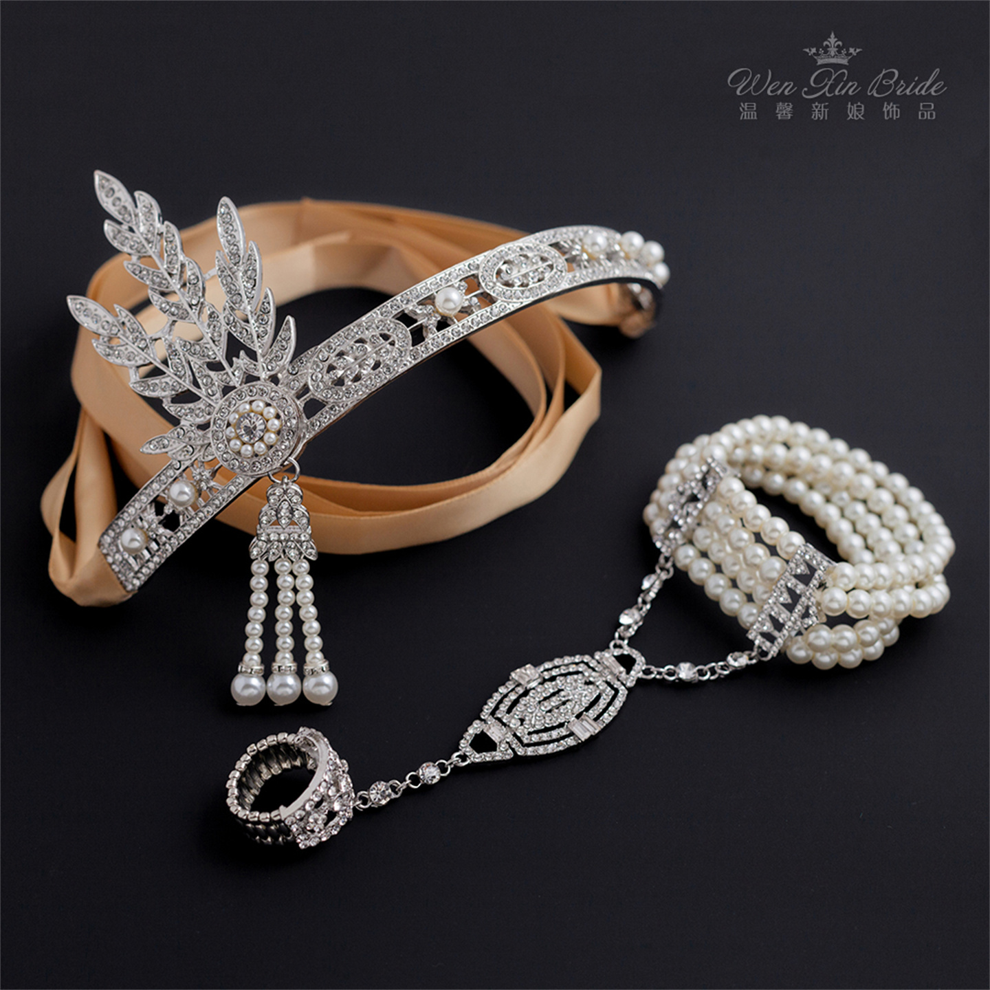 了不起的盖茨比头饰镶钻发带头箍