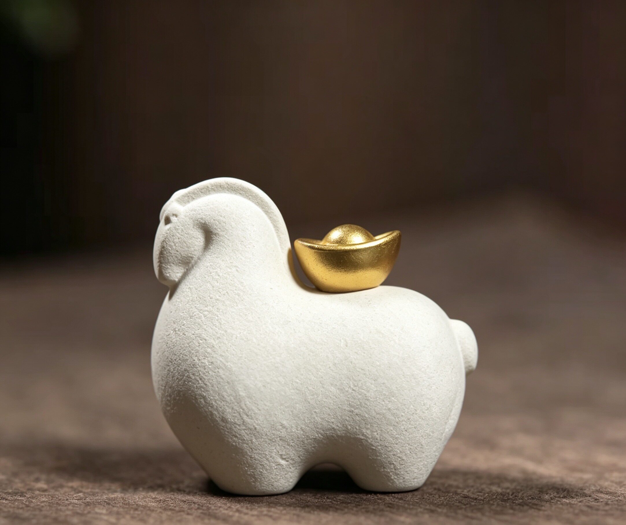 壶缘乐茶器《马上有钱》新中式紫砂茶宠白段图片