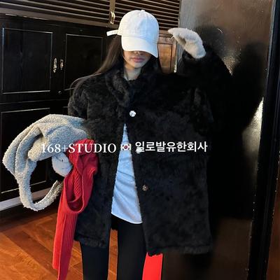 美式复古黑色棒球服外套女宽松韩版中长款遮屁股上衣ins潮牌洋气