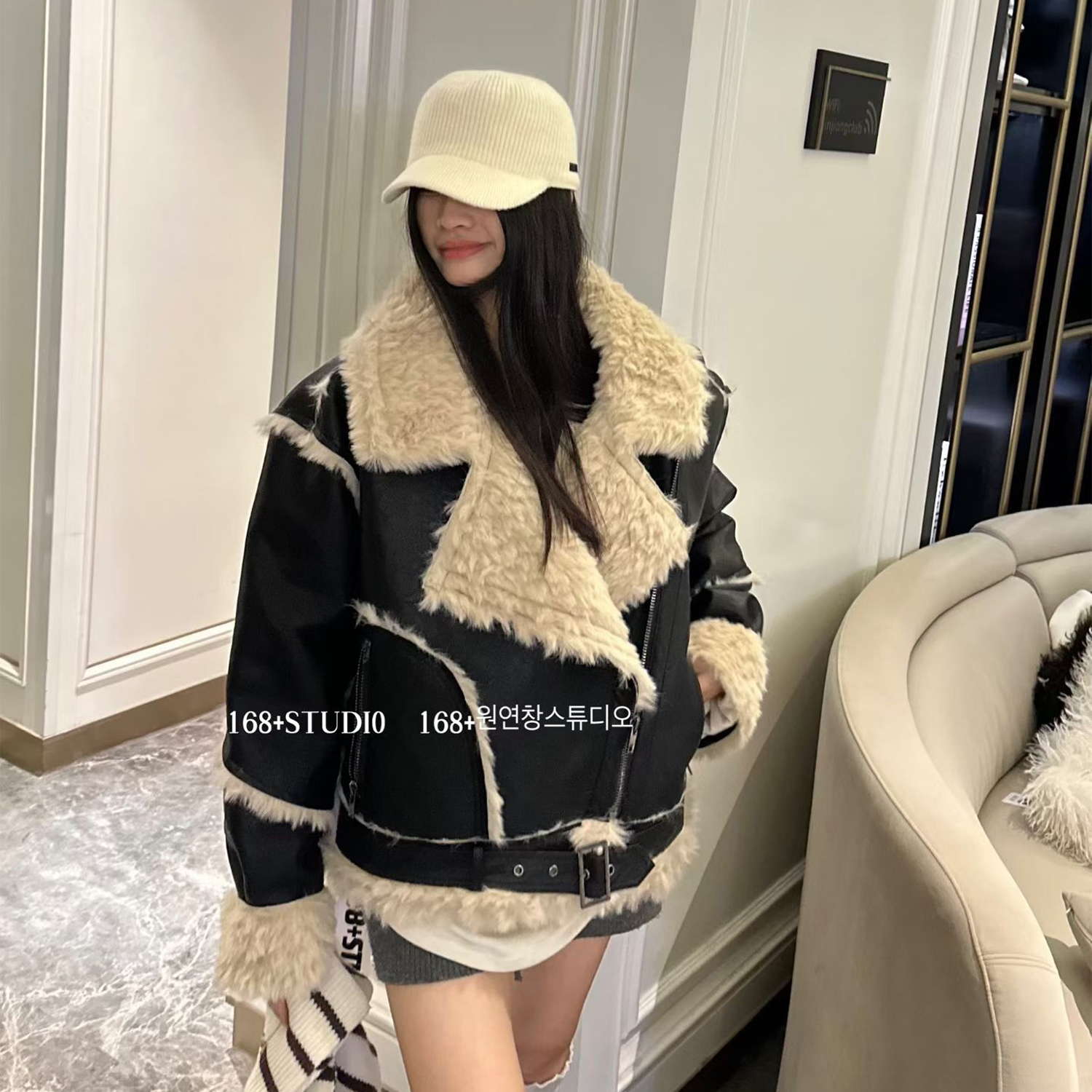 加绒加厚棒球服拉链开衫外套女宽松大码中长款潮牌休闲上衣高级感